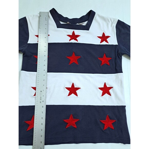 Bechamel Red White Blue Stars Stripe Medium Patriotic 4th July USA Shirt Vintage - Picture 5 of 5